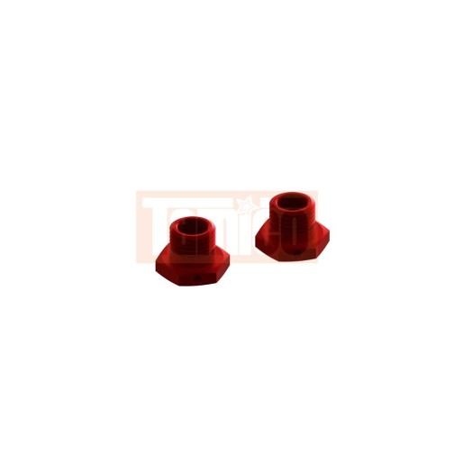 Arrma AR310447 ALUMINUM WHEEL HEX 17mm (13.6mm THICK, RED) (2pcs) 