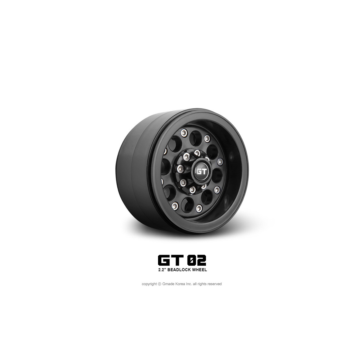 Gmade 2.2 GT02 beadlock wheels (2) black