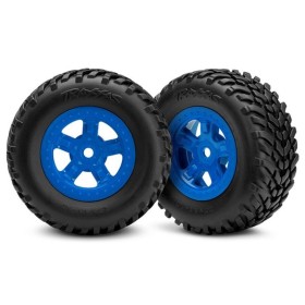Tires and wheels, assembled, glued (SCT blue wheels, SCT...