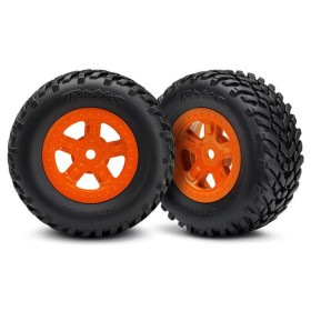 Traxxas 7674A Tires and wheels, assembled, glued (SCT...