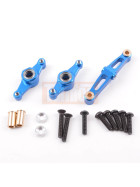 GPM Alu Anlenkung (kugelgelagert) für Tamiya TT-02 / TT-02B Blau