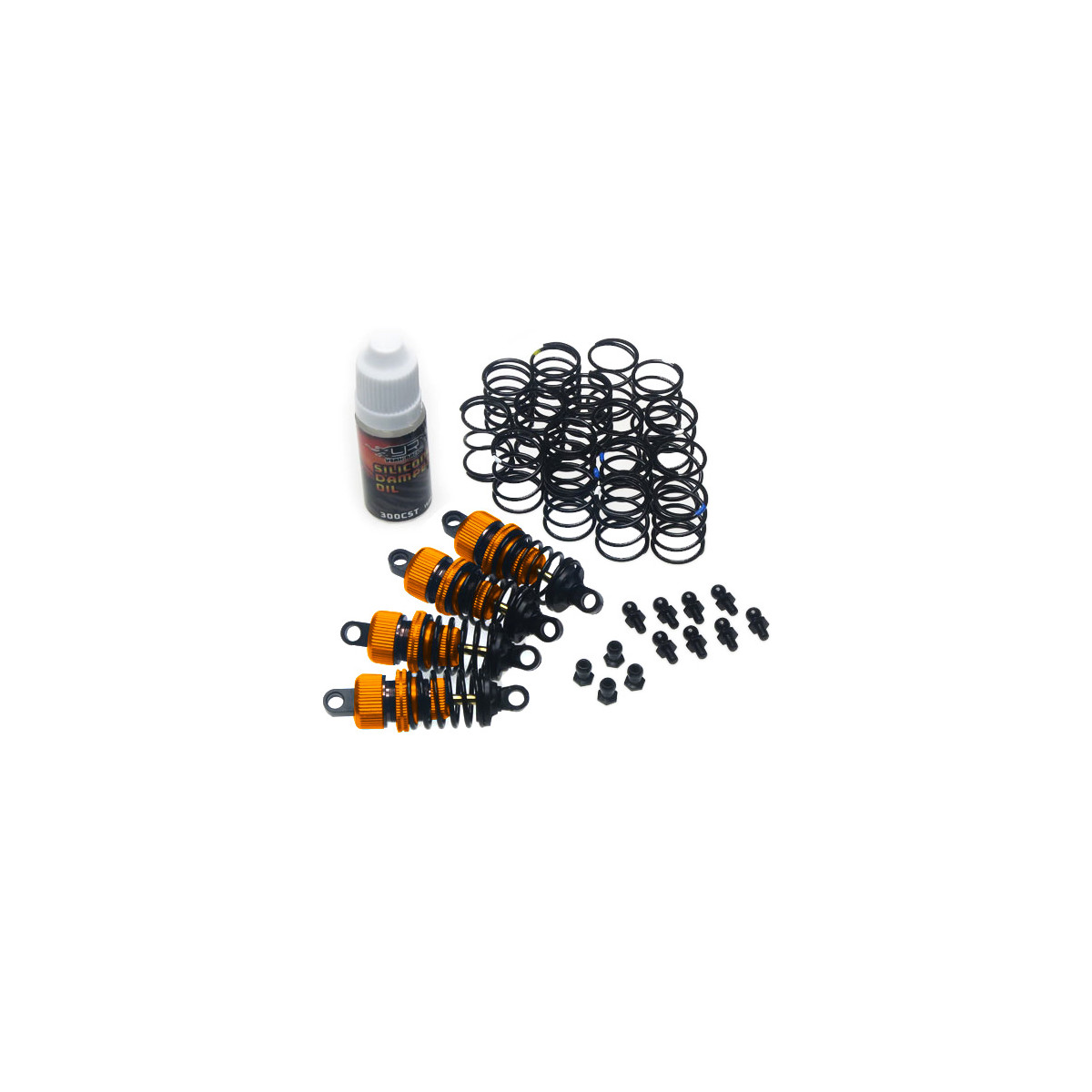 Yeah Racing Alu Dämpfer-Satz (4 Stk., orange) TT-01...