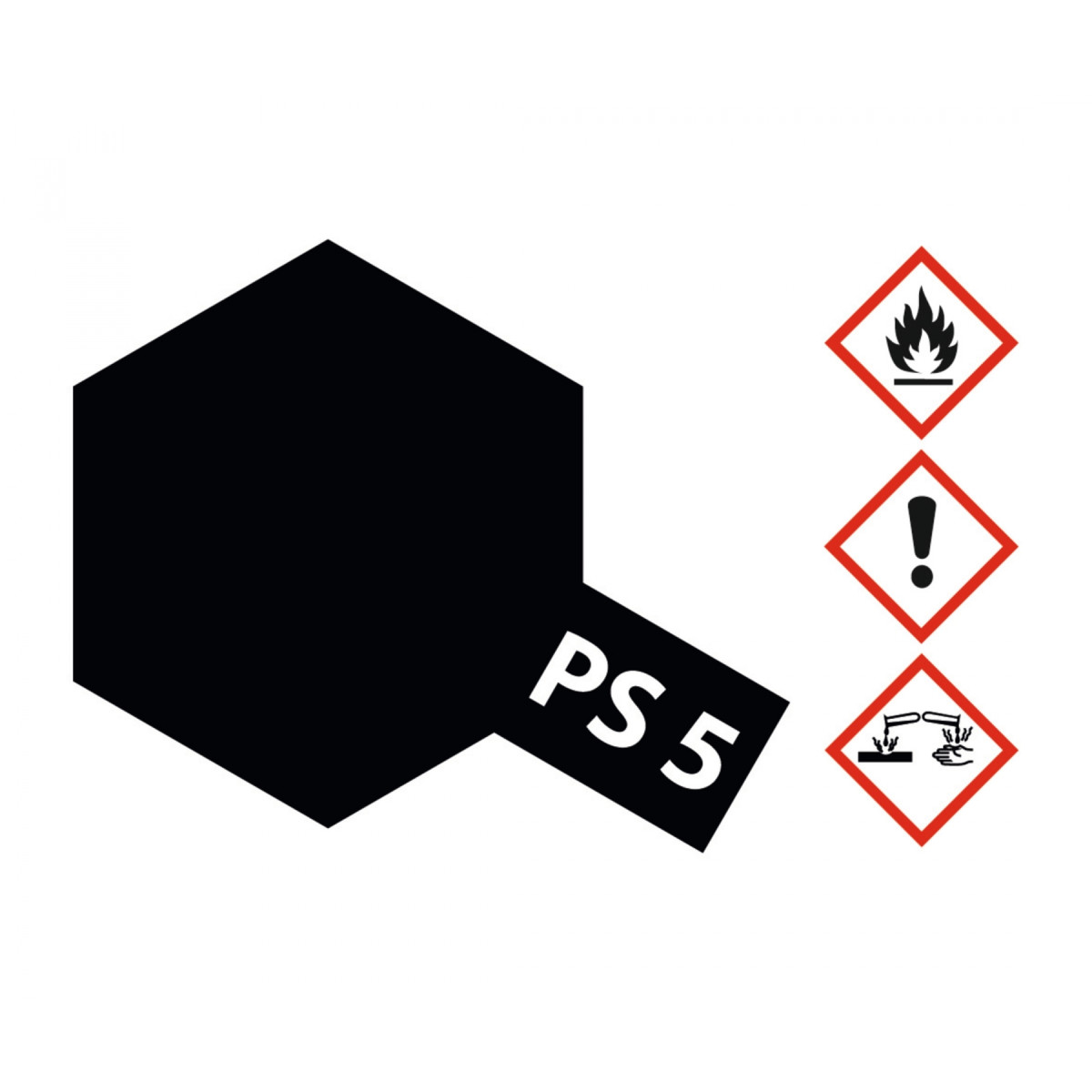 TAMIYA Lexan-Farbe PS-5 Schwarz – Spraydose 100 Ml Für Polycarbonat-Karosserien (RC-Modellbau)