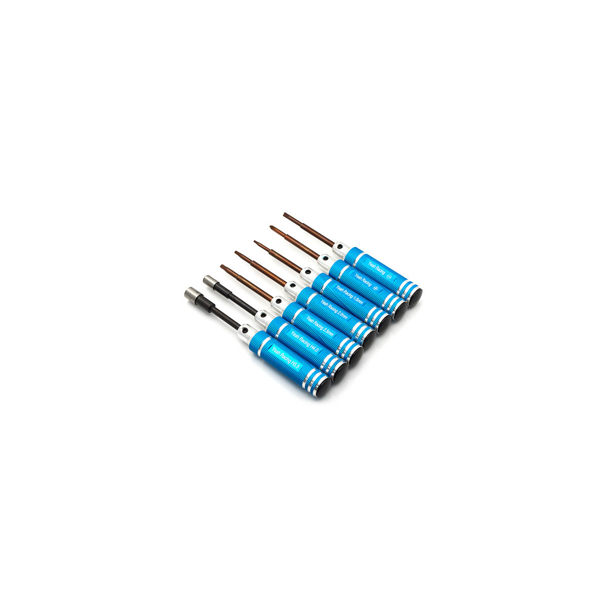 Yeah Racing Tool-Set with Bag 8 parts blue