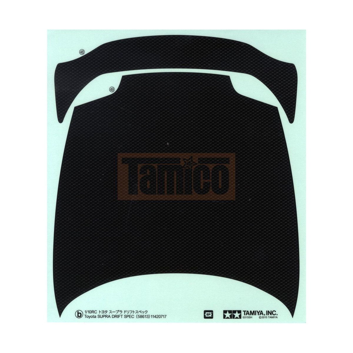 Tamiya 11420717 Aufkleber/Sticker Carbon Design Toyota...