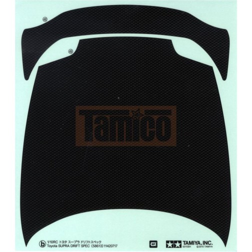 Tamiya 11420717 Aufkleber/Sticker Carbon Design Toyota Supra (58613) 1:10