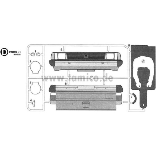 Tamiya D-Teile / Karosserieanbauteile (Subaru Brat) #9005291
