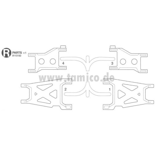 Tamiya R-Teile / Schwingen hinten (HotShot u.a.) #9115192