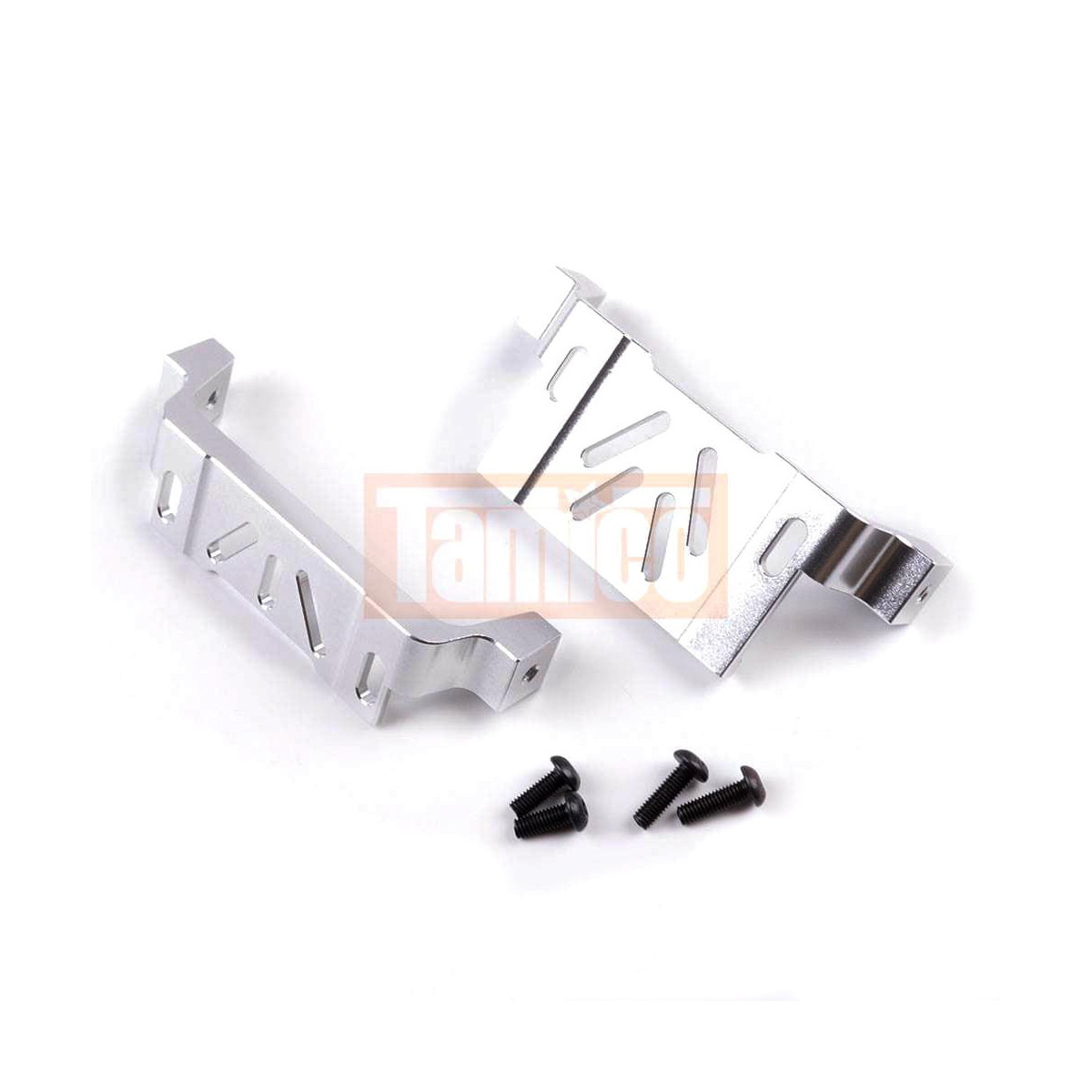 Gmade Sawback RC Truck Aluminum Upgrade Parts - Silver Battery Holder Mount (2-Piece Set)