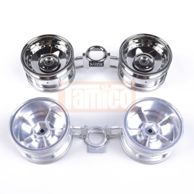 Tamiya 19335758 Felgen verchromt (4) Mitsubishi Pajero...