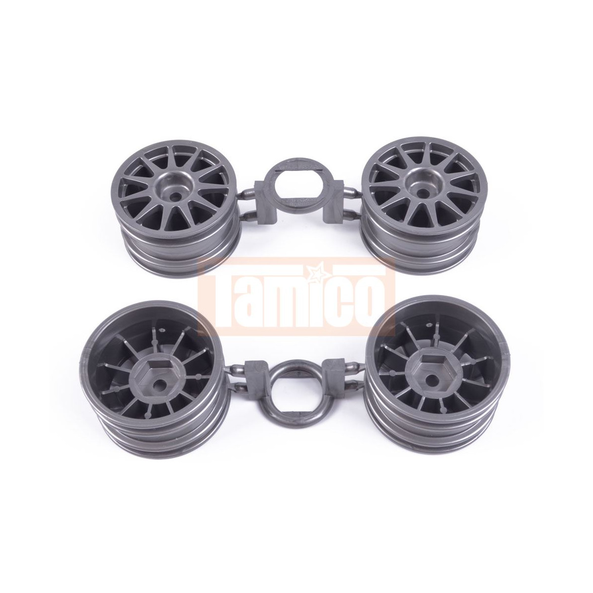 Tamiya 19338168 Speichen-Felgen (4) grau M-Chassis