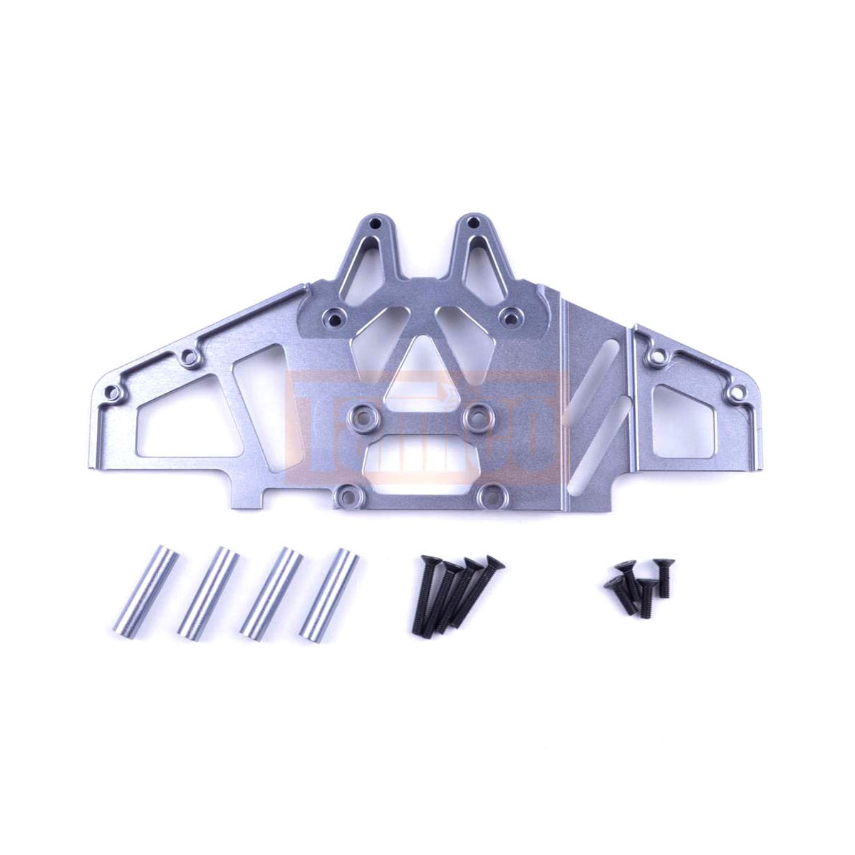 GPM Alu Skidplate vorne für Axial Yeti XL Silbergrau