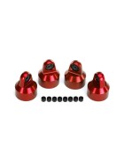 Traxxas 7764R Shock caps, aluminum (red-anodized), GTX shocks (4)/ spacers (8)