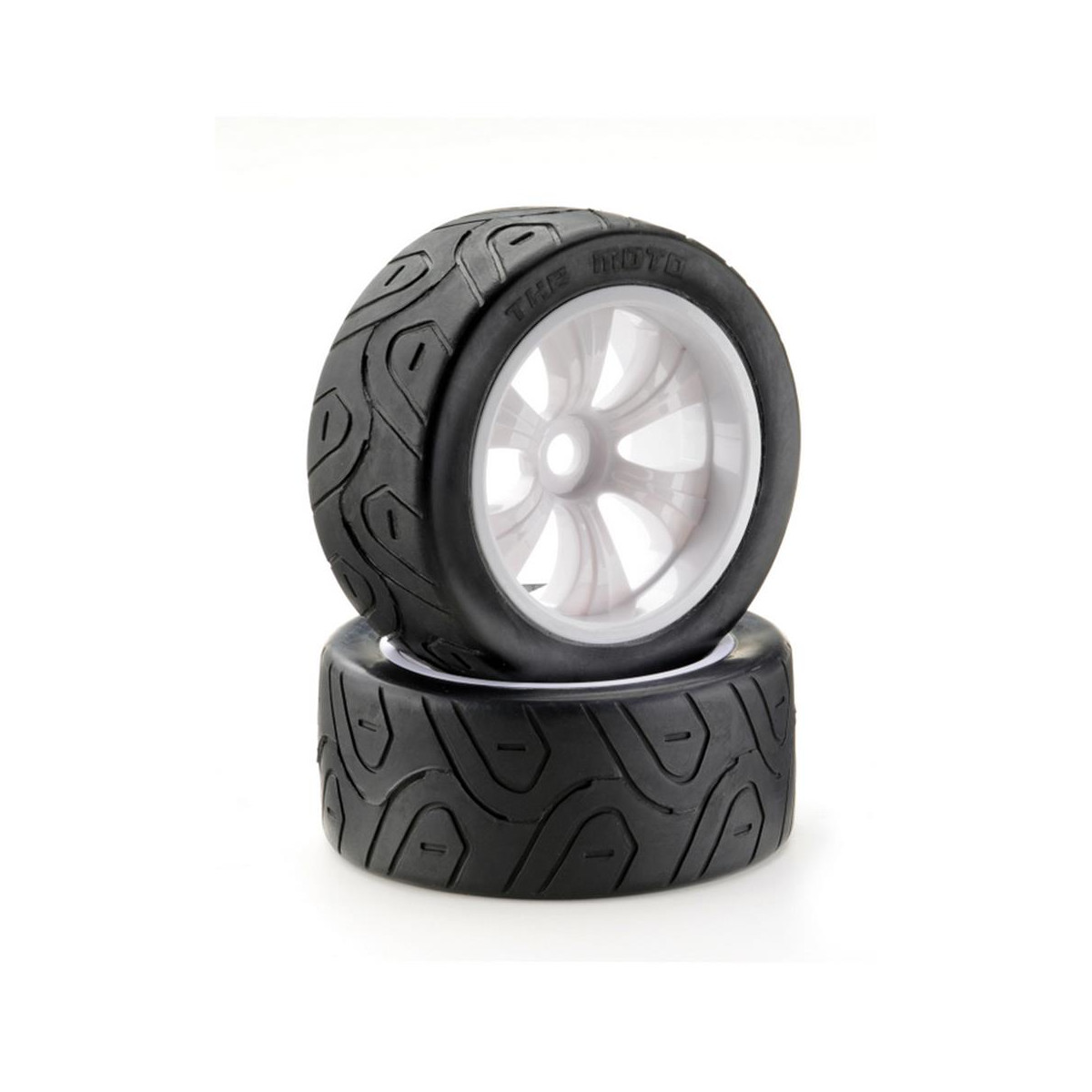 Absima complete wheel LP Truggy Street white 1:8 (2)