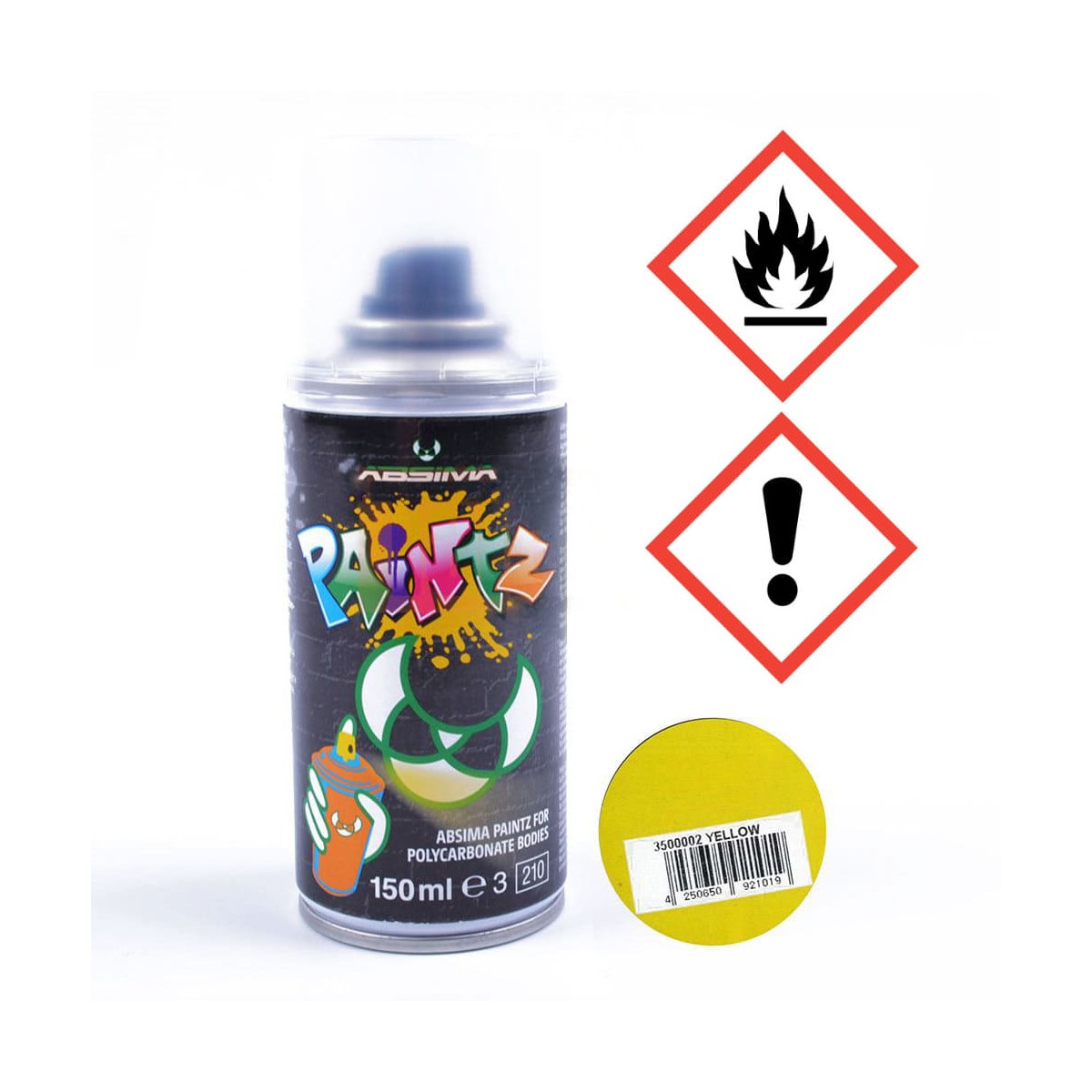 Absima Lexan Spray YELLOW 150ml