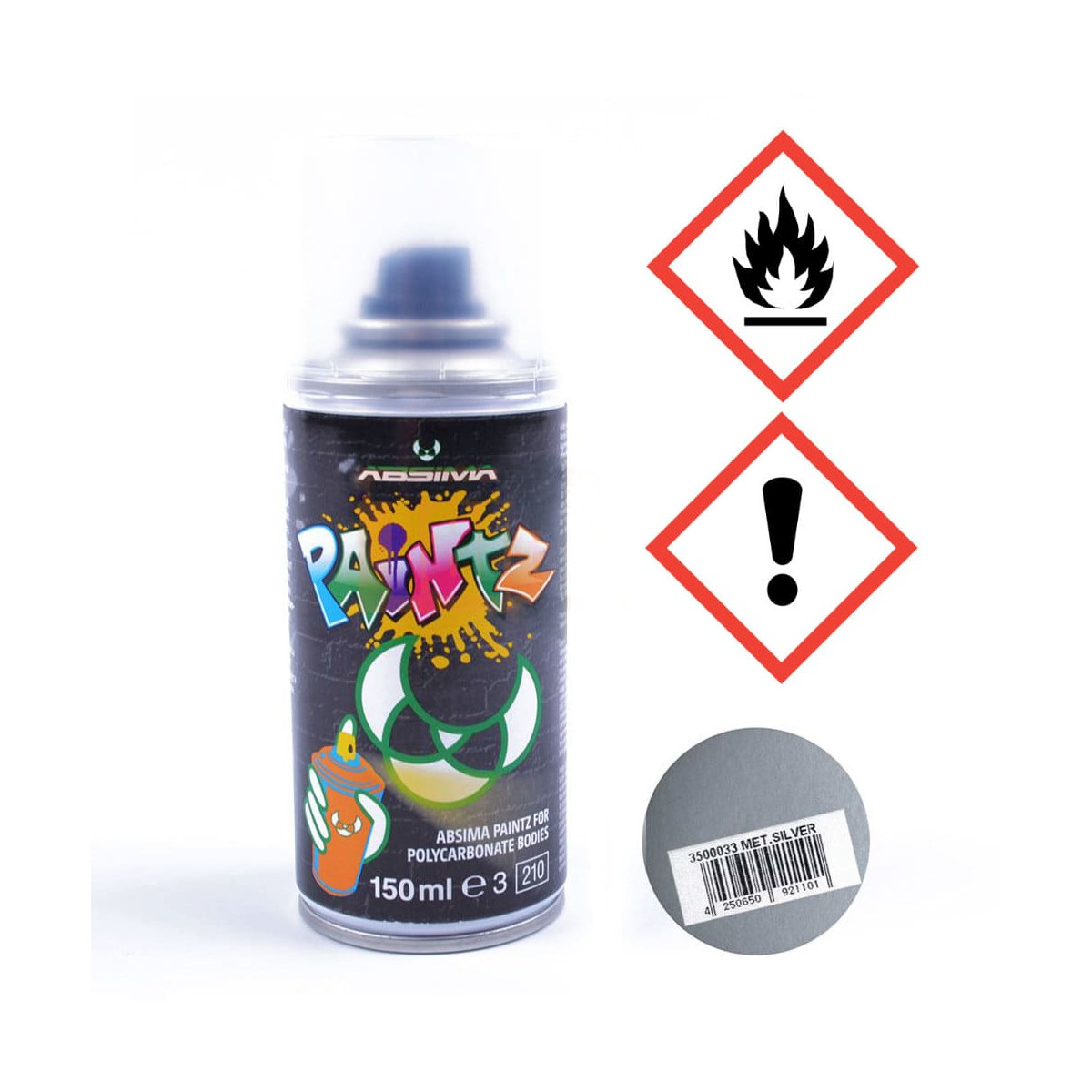 Absima Lexan Spray MET. SILVER 150ml