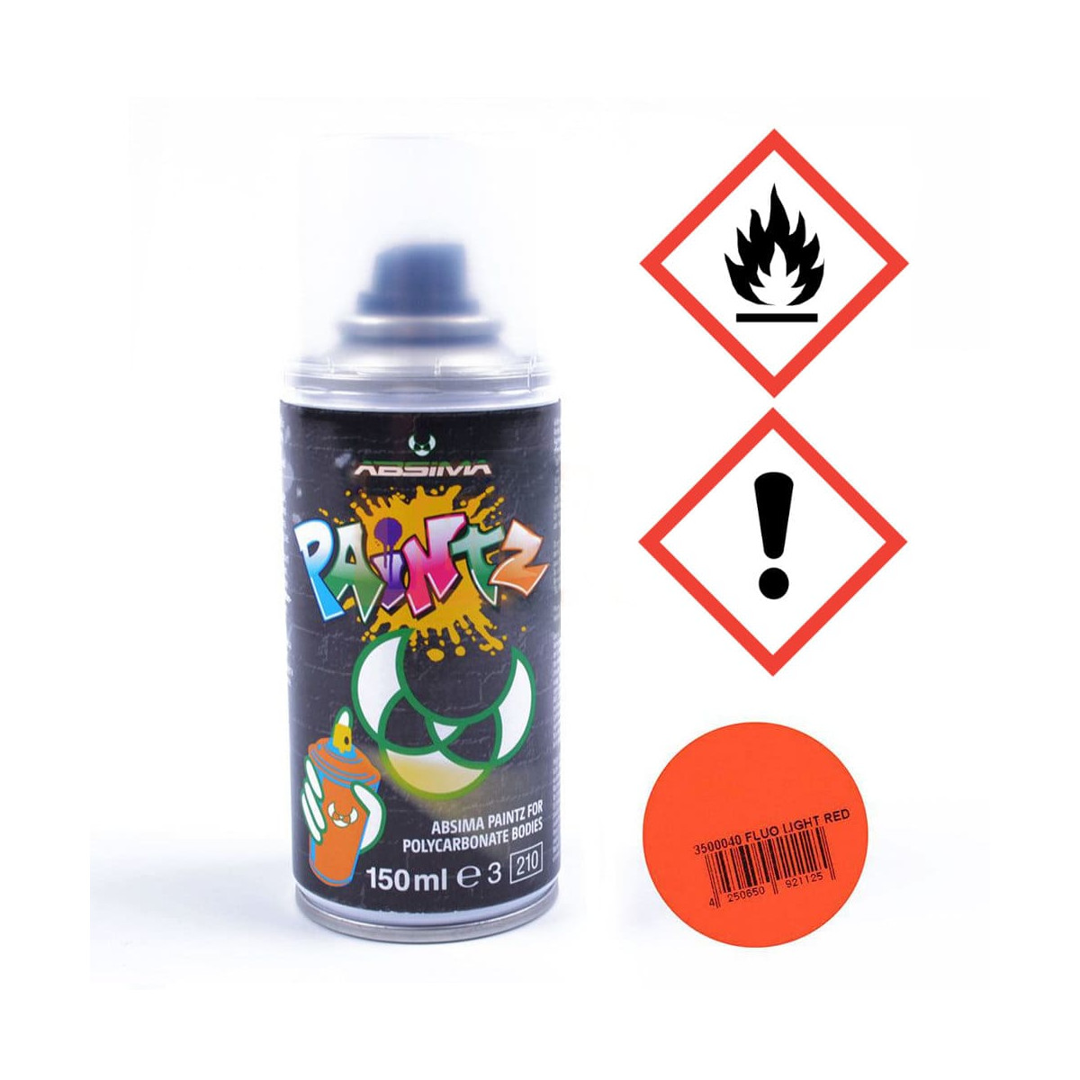 Absima Lexan Spray FLUO LIGHT RED 150ml