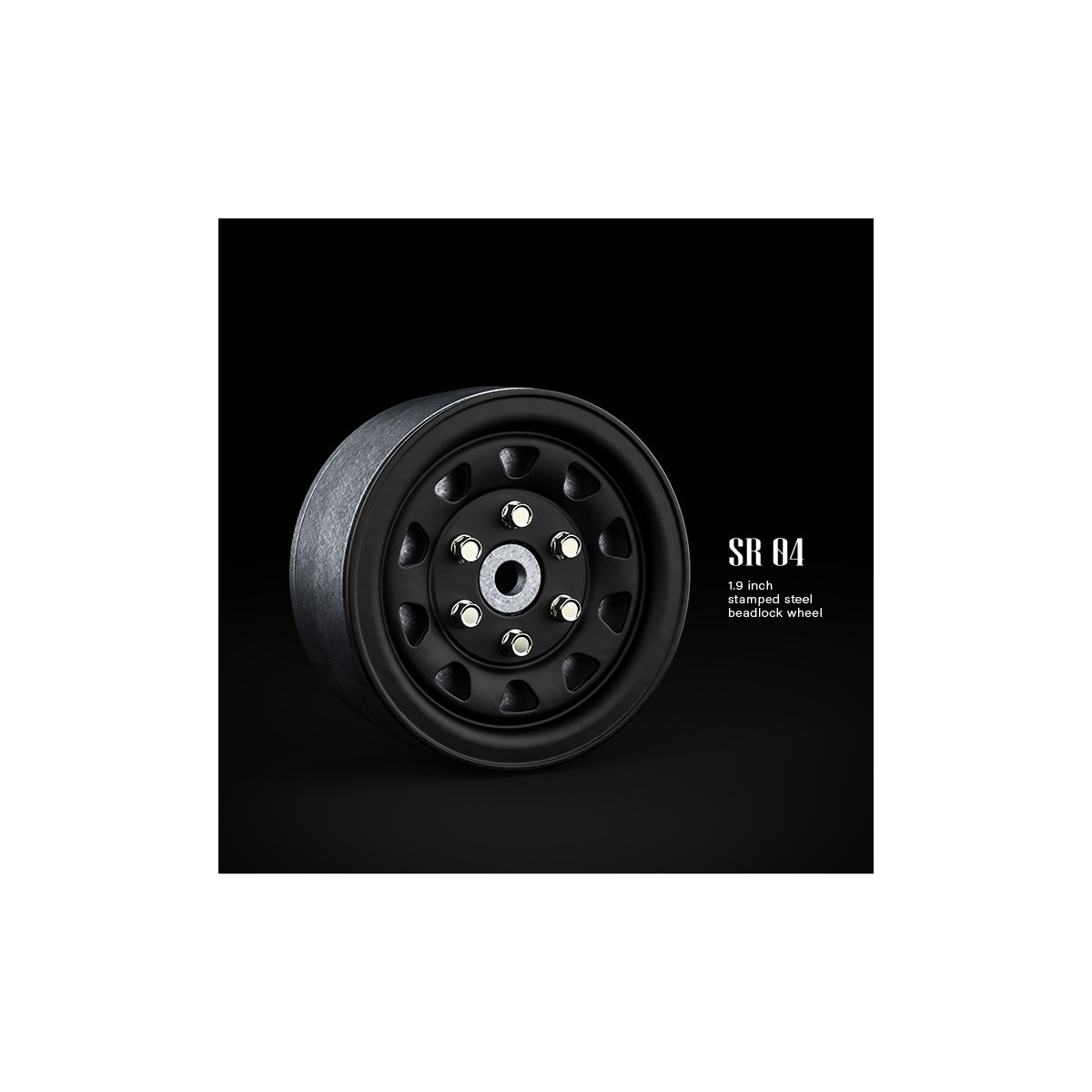 Gmade Steel Wheel SR04 Beadlock 1,9 (Steel Black Matte...