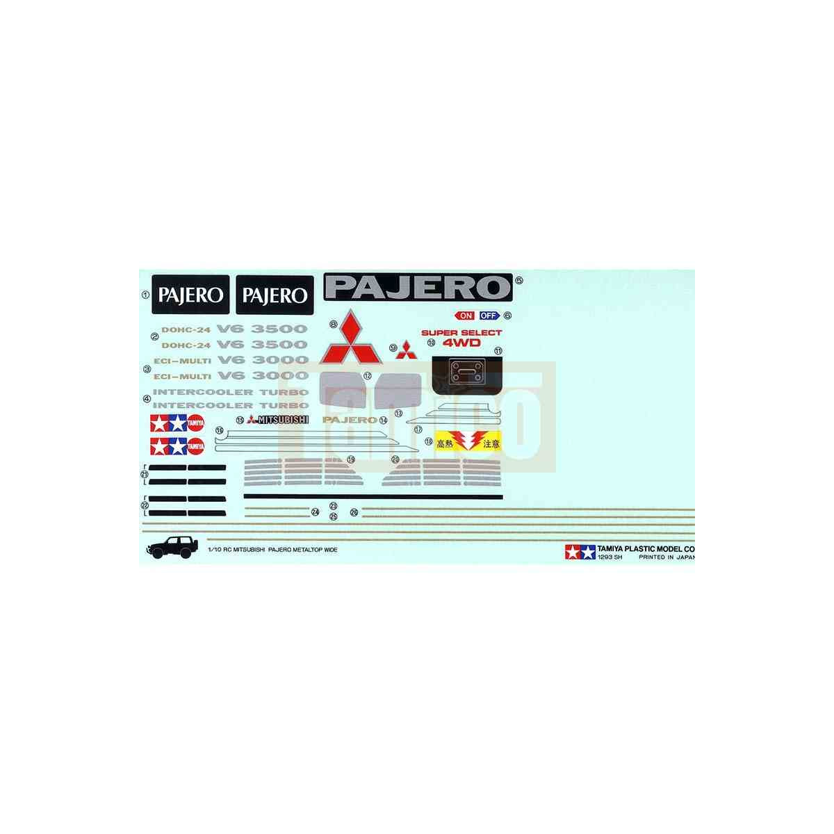 Tamiya Aufkleber / Decals Mitsubishi Paj box