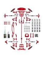 Yeah Racing Alu Tuningpaket / Conversion Kit für TT-02 (rot)