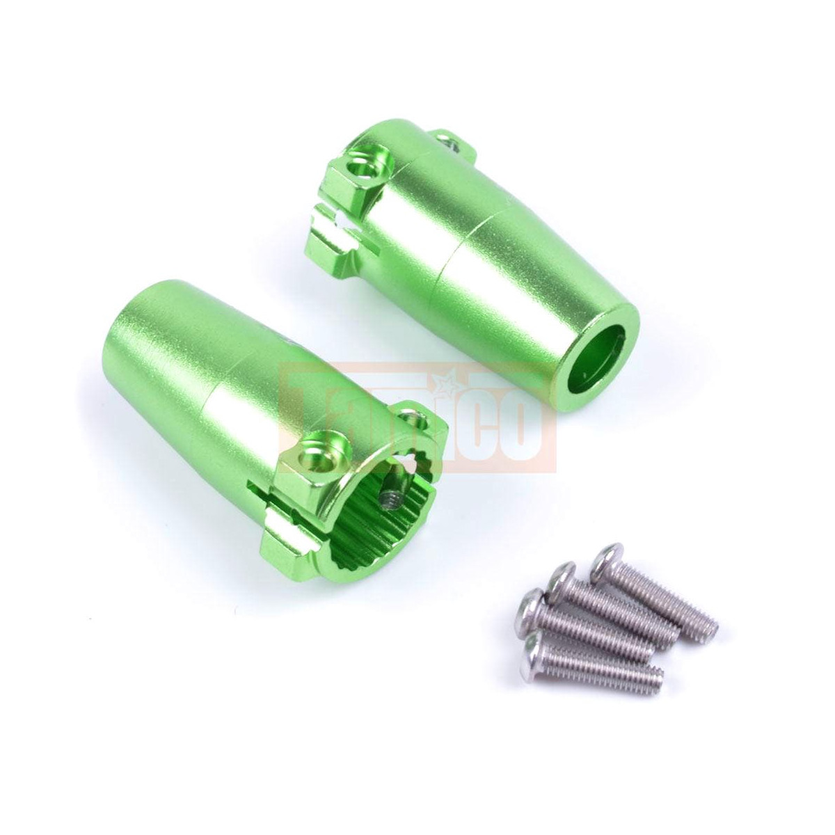 GPM Alu Radträger hinten (1 Paar) für Axial SCX10 II Grün