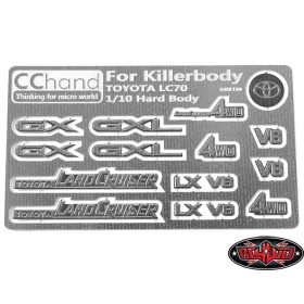 RC4WD Metal Emblems for Toyota Killerbody LC70 VVVC0374