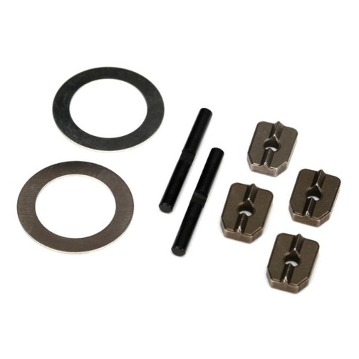 Traxxas 7783X Spider gear shaft (2)/ spacers (4)/16x23.5x.5 stainless washer (2) (for #7781X aluminum differential carrier)