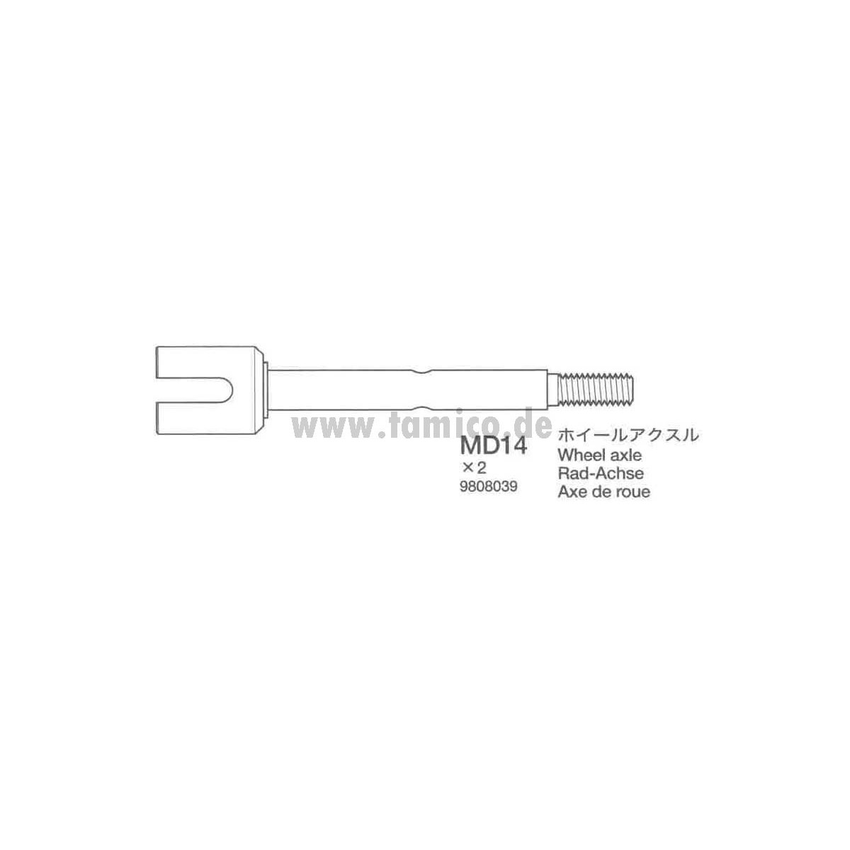 Tamiya Radachse (2 Stk.) The Frog / Subaru Brat #9808039