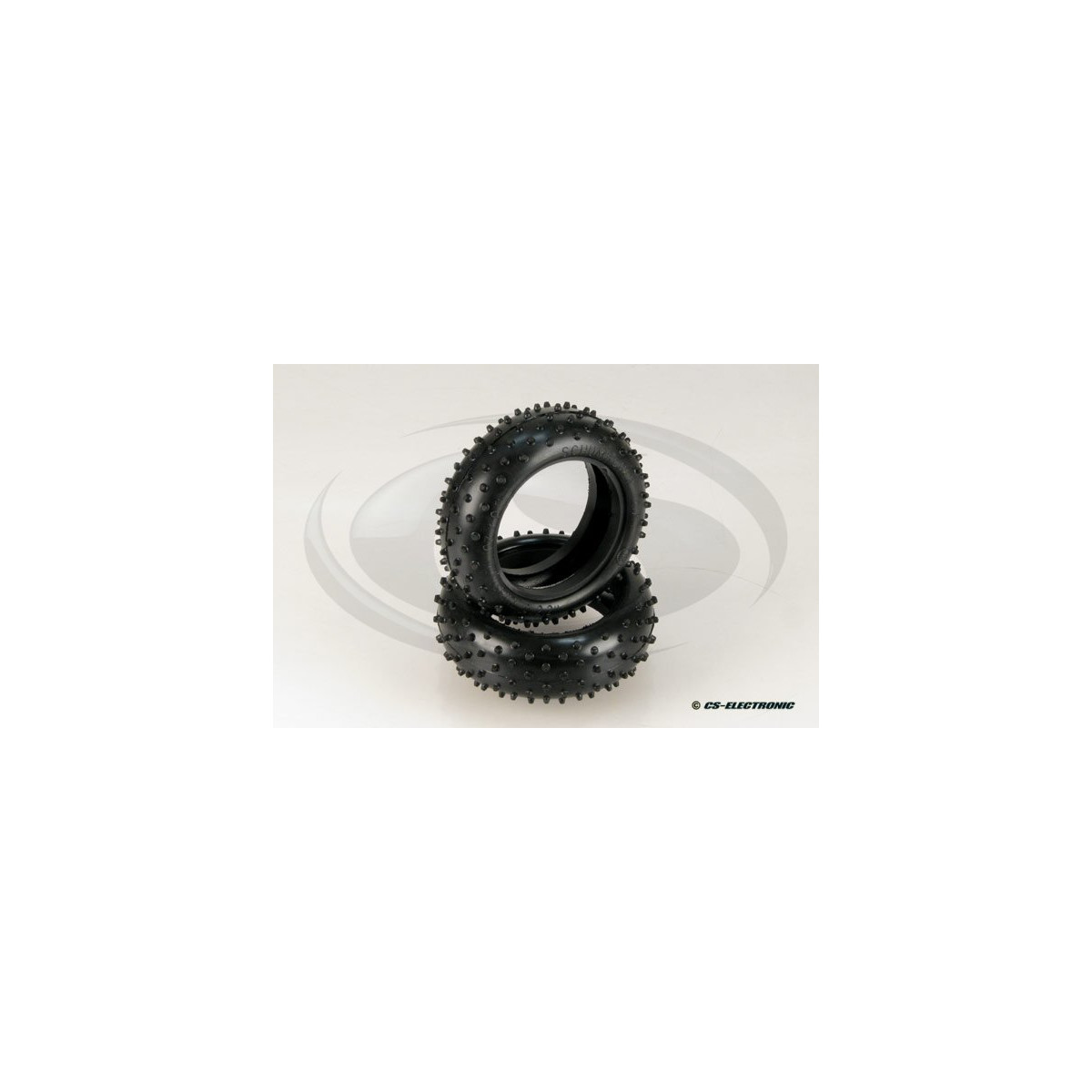 Schumacher Reifen Minispike 2 vorne 2.2 4WD gelb (2) 1:10