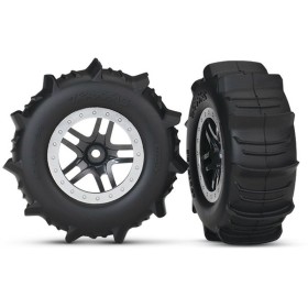 Traxxas 5891 Tires & wheels, assembled, glued (SCT...
