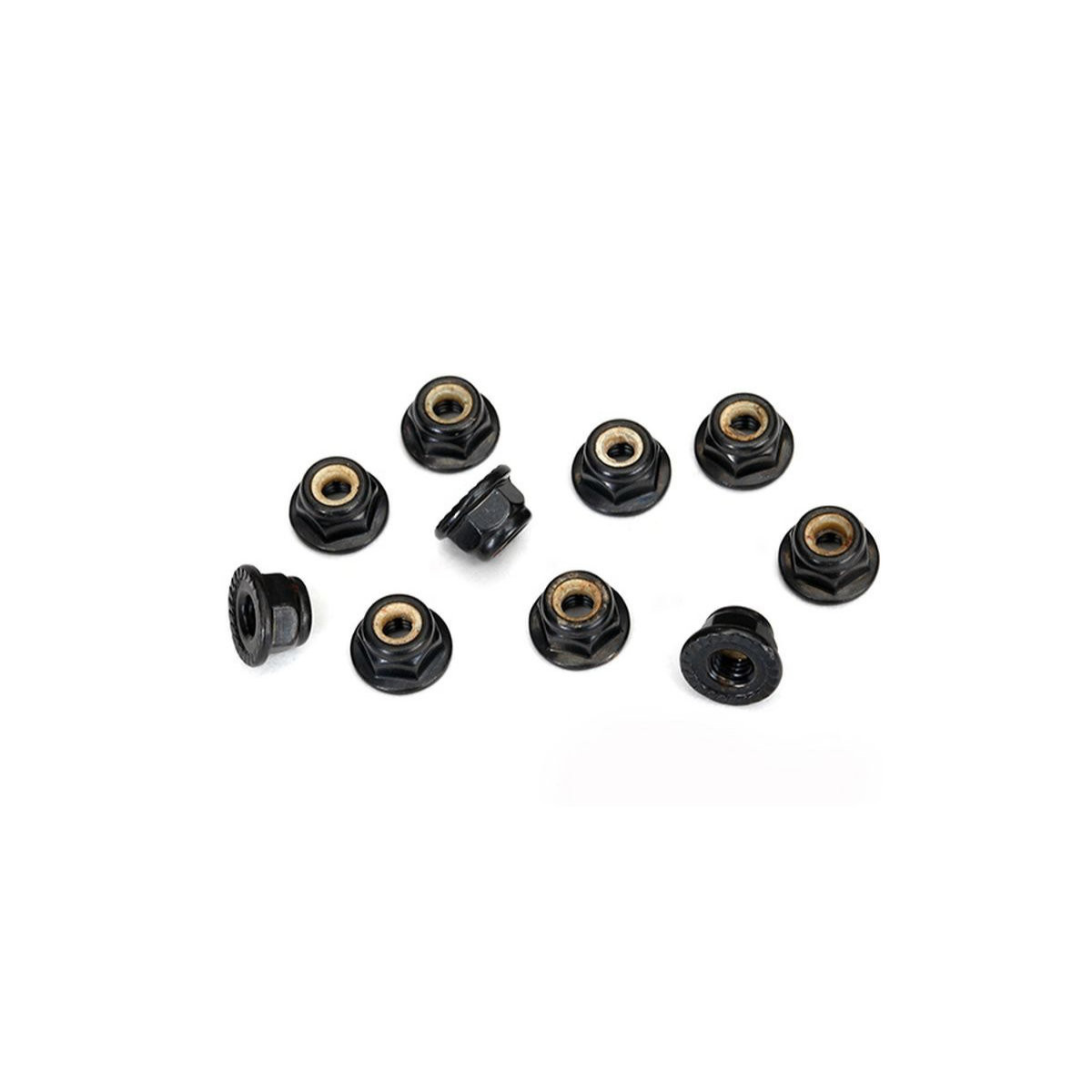 Traxxas 8347 Nuts, 4mm flanged nylon locking, serrated...