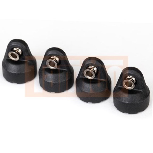 Traxxas 8361 Shock caps (black) (4) (assembled with hollow balls)