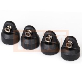 Traxxas 8361 Shock caps (black) (4) (assembled with...