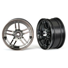 Traxxas 8371 Wheels, 1.9 split-spoke (black chrome)...