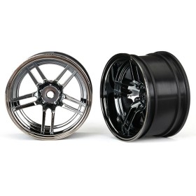 Traxxas 8372 Wheels, 1.9 split-spoke (black chrome)...