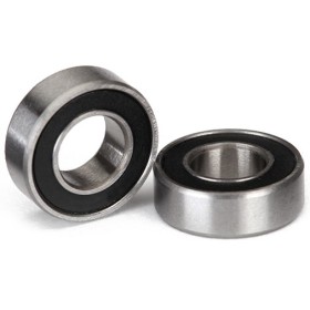 Ball bearings, black rubber sealed (6x12x4mm) (2)