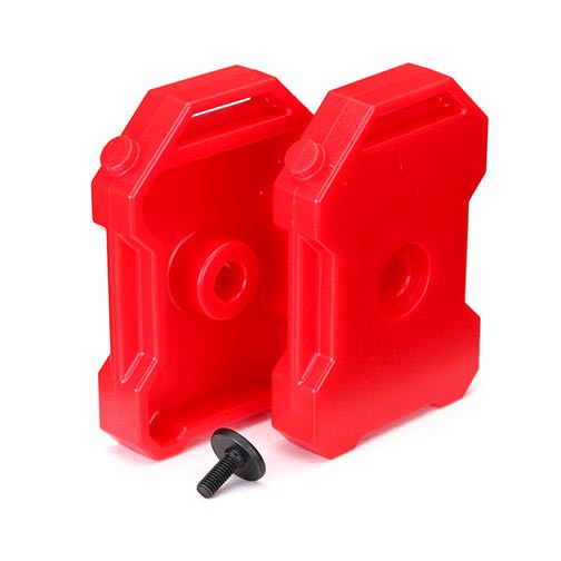 Traxxas 8022 Fuel canisters (red) (2)/ 3x8 FCS (1)