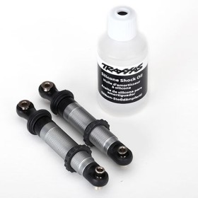 Traxxas 8260 Shocks, GTS, silver aluminum (assembled with...