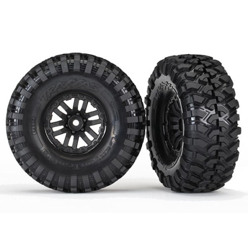 Tires and wheels, assembled, glued (TRX-4 1.9 wheels, Canyon Trail 4.6x1.9 tires) (2)