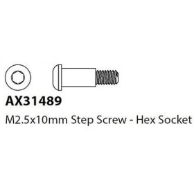 Axial AX31489 Hex Button Screw M2.5x6x10mm (6)