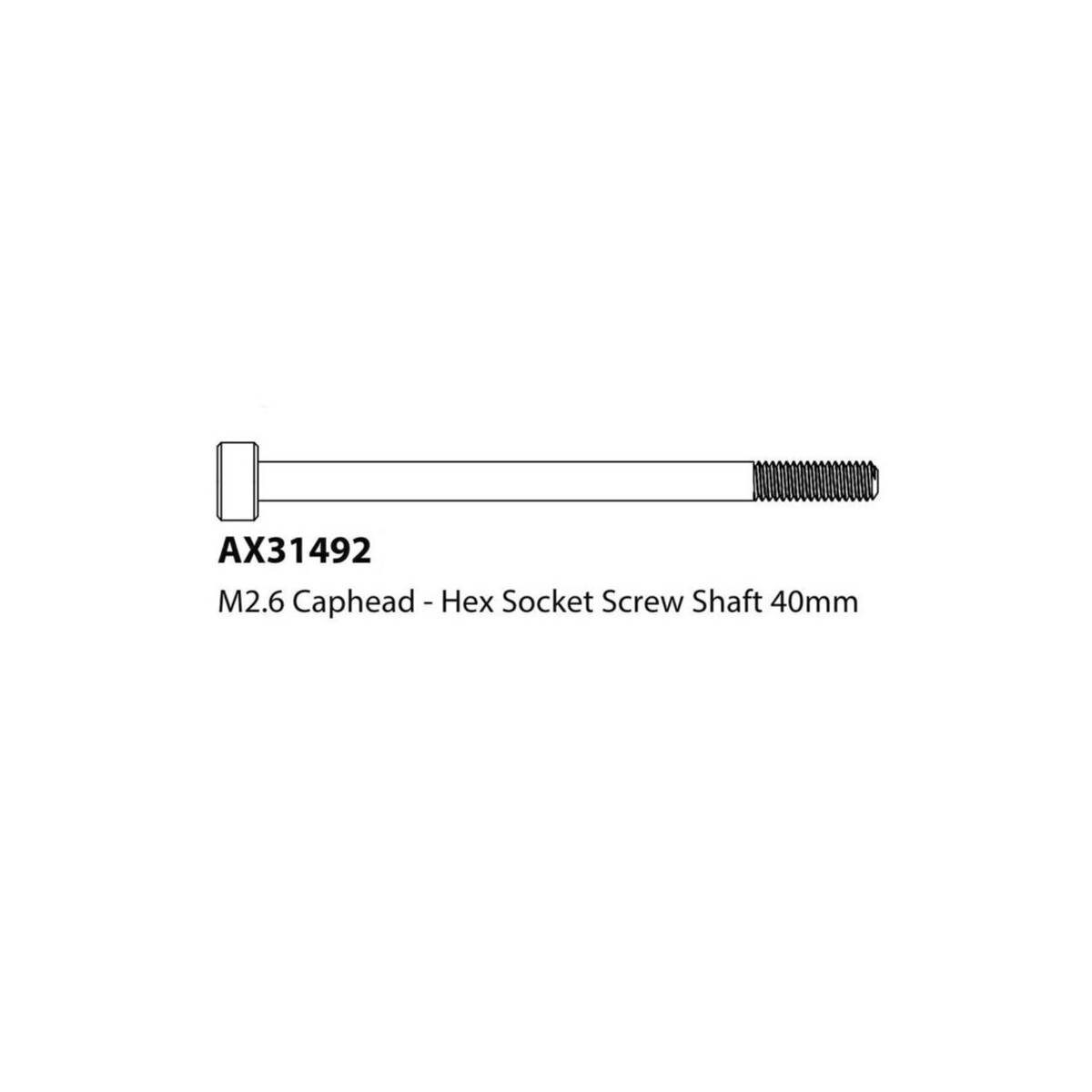 Axial AX31492 Cap Head Screw M2.6x40mm (6)
