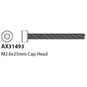 Axial AX31493 Cap Head Screw M2.6x25mm (6)