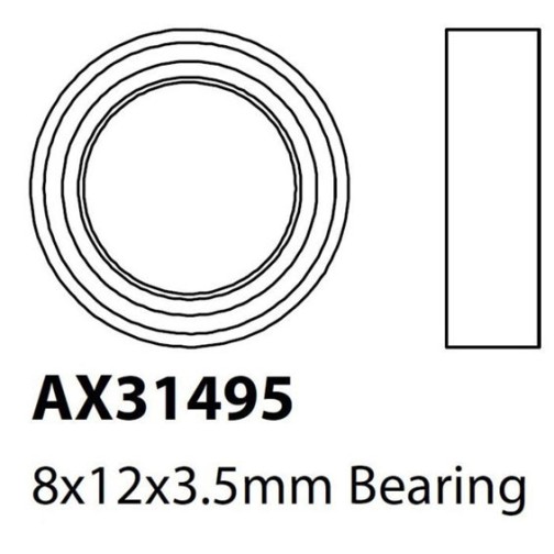 Axial AX31495 Kugellager 8x12x3.55mm (2) Yeti Jr.
