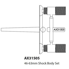Axial AX31505 Dämpfergehäuse 46-63mm (2) Yeti Jr.