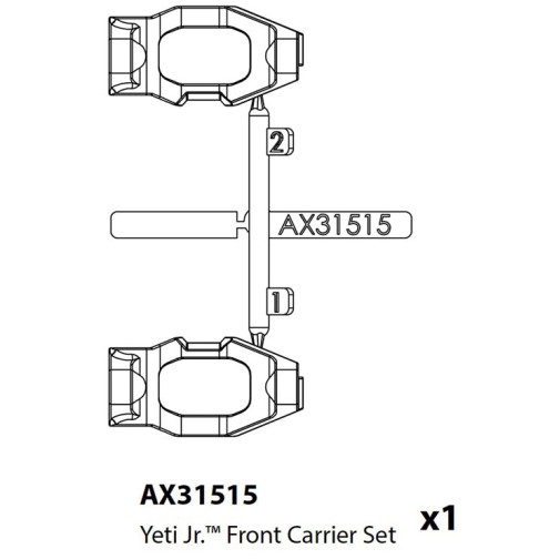 Axial AX31515 Radträger / C-Hub vorne (2) Yeti Jr.