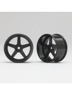 Yokomo Drift Wheel 5 Spoke 01 offset 6 Black