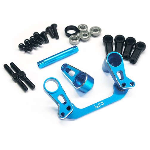 Yeah Racing Aluminum Bearing Supported Steering Rack Blue For Tamiya CC01