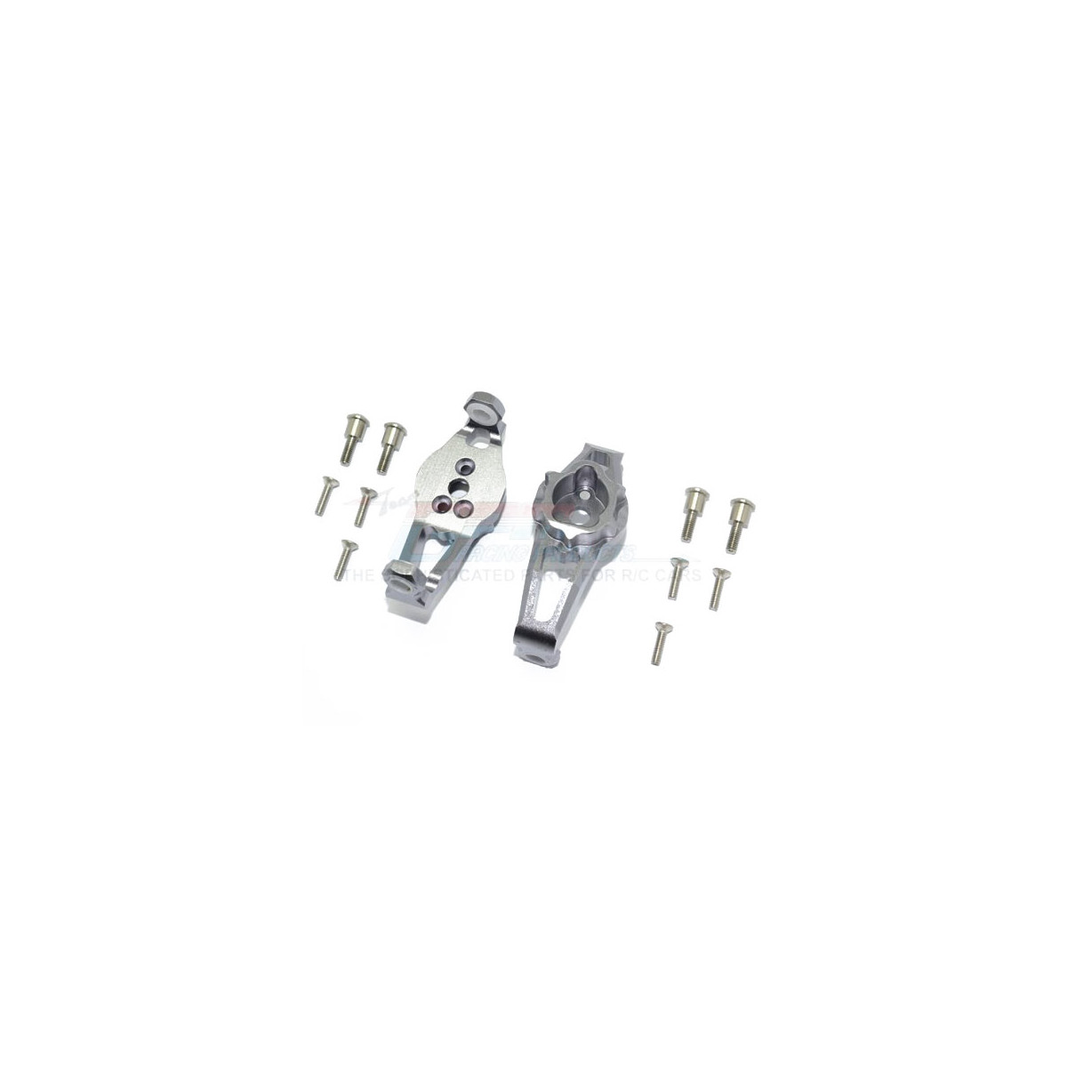 GPM Alu Front C-Hubs für TRX-4 Silbergrau