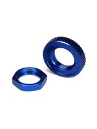 Traxxas 8345 Servo saver nuts, aluminum, blue-anodized (hex (1), serrated (1))