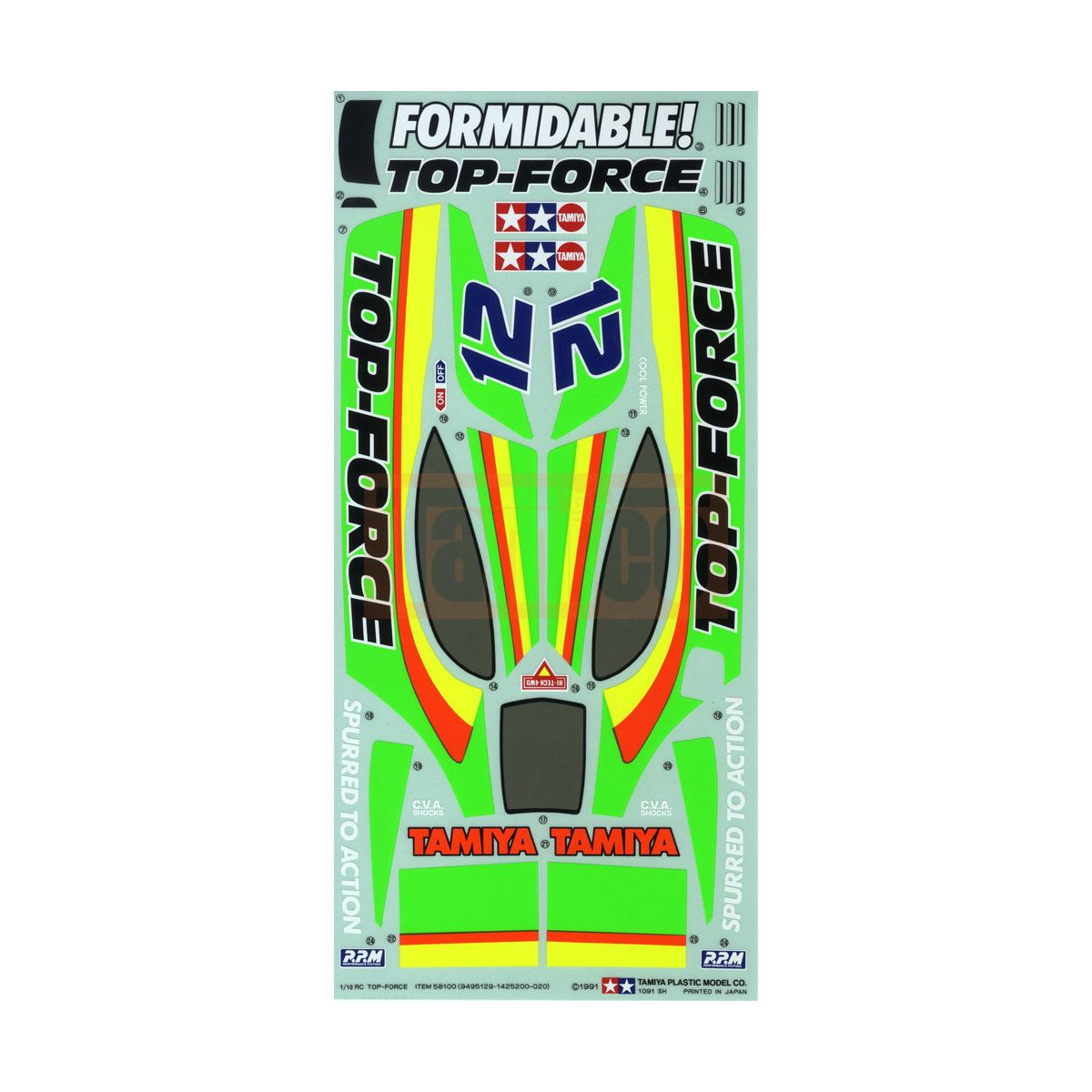 Tamiya 19494187 Sticker / Decals Top Force